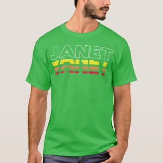 Janet Vorname Lustig Vintage Sonnenuntergang Janet T-Shirt