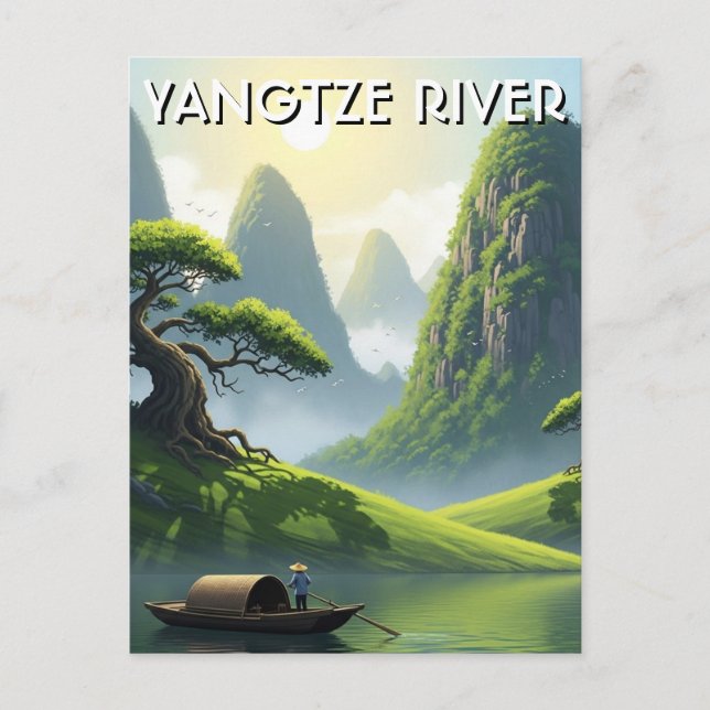 Jangtsekiang China Postkarte (Vorderseite)