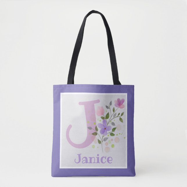Janice mit Blume für den ersten Vorname Plus (Vorderseite)