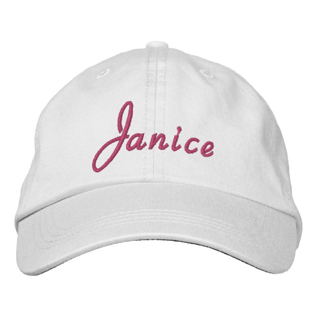 Janice Name Bestickte Baseballkappe (Vorderseite)
