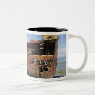 Janie Seddon Shipwreck, Motueka, Nelson Zweifarbige Tasse