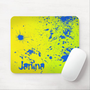 Janina-Vorlage für Ihren Namen Tinte Papier aufbe Mousepad