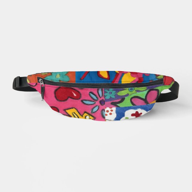 Janinas florales Patchwork Bauchtasche (Vorderseite)