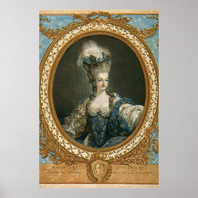 Janinet Portrait von Marie-Antoinette Fine Art Poster (Vorne)