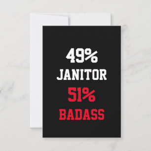 Janitor Badass Card Karte