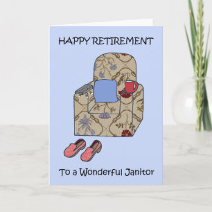 Janitor Happy Retirement Karte