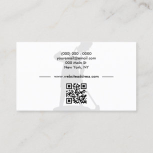 Janitor Housekeeping Cleaning Service qr-Code Visitenkarte