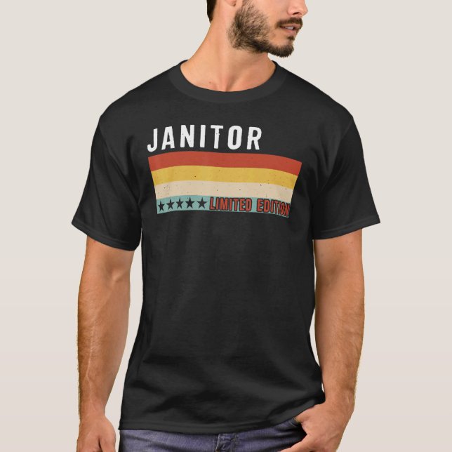 Janitor Job Title Profession Worker Appreciation I T-Shirt (Vorderseite)