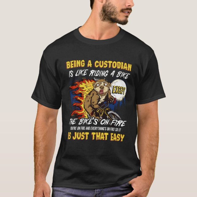 Janitor school custodian school janitor funny cust T-Shirt (Vorderseite)