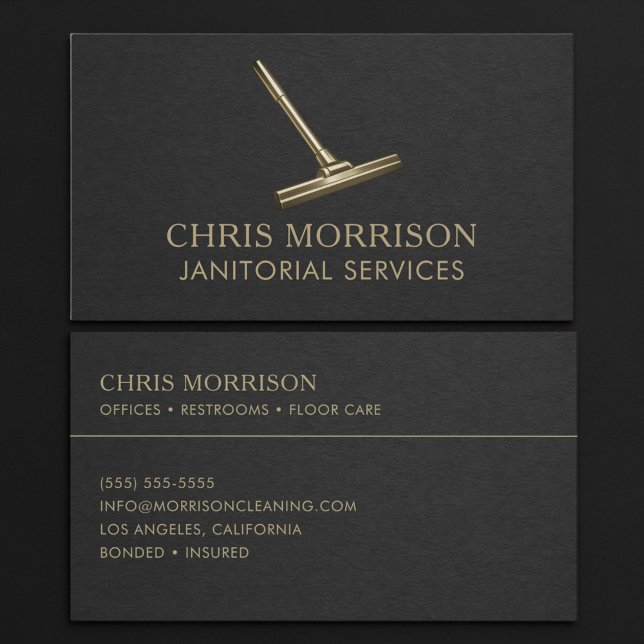 Janitorial Services Professional Visitenkarte (Von Creator hochgeladen)