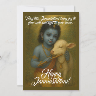Janmashtami Grußkarte Feiertagskarte