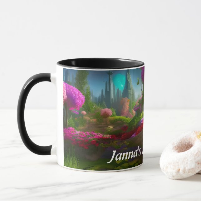Janna's Morning Tea Personalisiert anpassbar Tasse (Mit Donut)