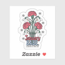 Jänner-Babe feiert die Blume der Geburt im ganzen