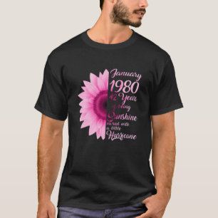 Jänner Mädchen 1980 42ND Years Old Sunshine Geburt T-Shirt