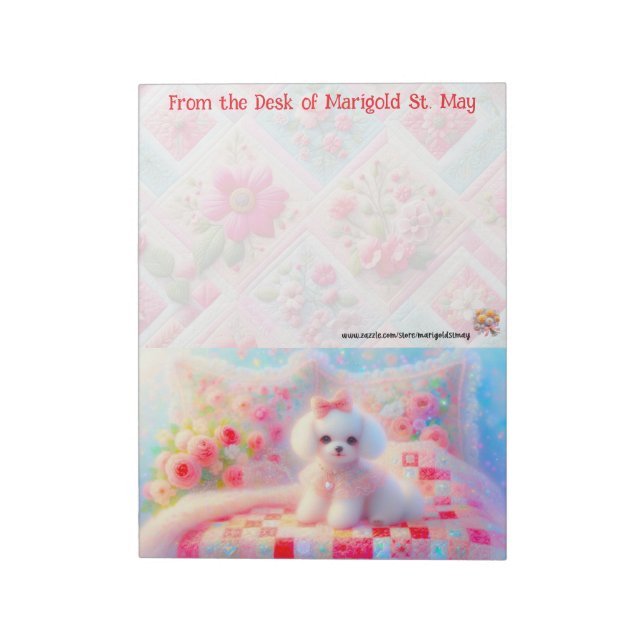 Jan's Poodle Notizblock (Rotiert)