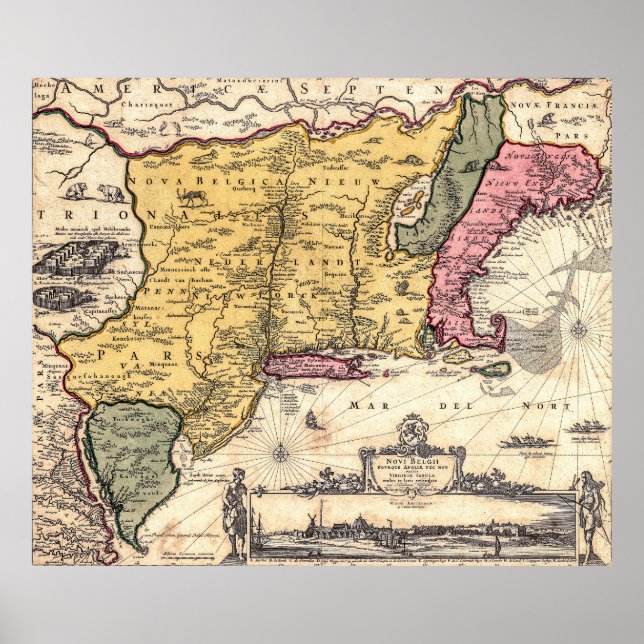 Jansson/ Visscher Map Poster (Vorne)