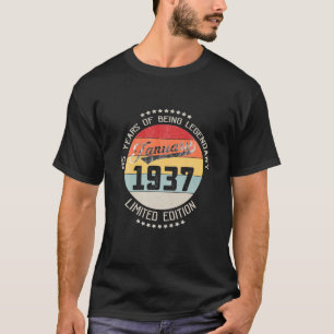 Januar 1937 85th Yrs Old Birthday 85 Years T-Shirt