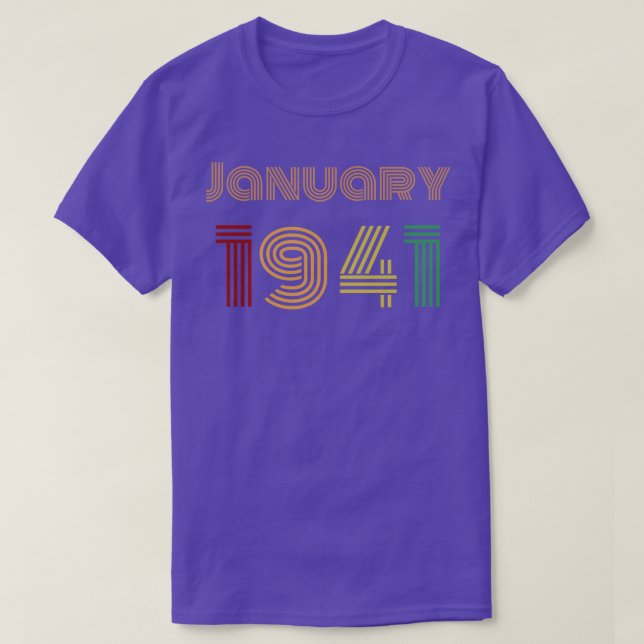 Januar 1941 Geburtstagsgeschenk T-Shirt (Design vorne)