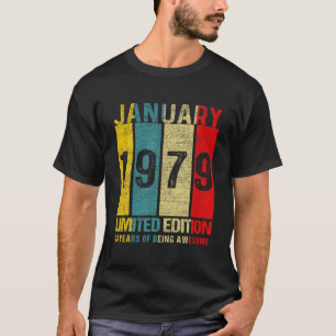 Januar 1979 Limited Edition 43 Jahre Awe T-Shirt