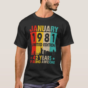 Januar 1981 Limited Edition 42 Jahre Awe T-Shirt