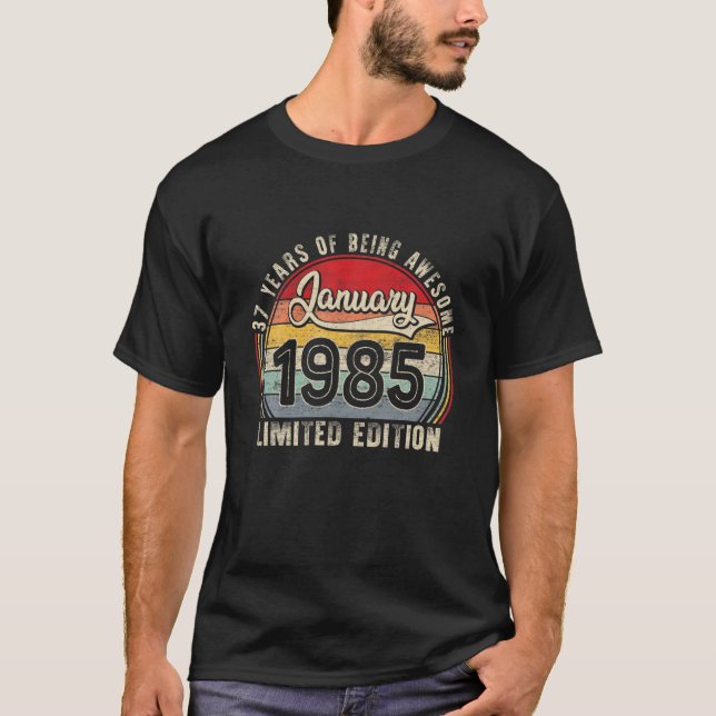 Januar 1985 Limited Edition Outfit Retro 37. T-Shirt (Vorderseite)