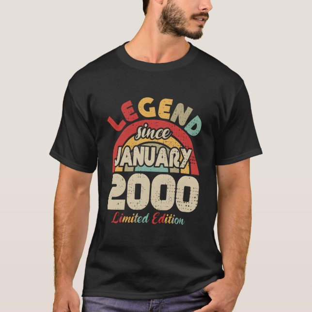 Januar 2000 Legende seit Januar 2000 T-Shirt (Vorderseite)