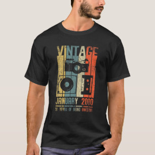 Januar 2000 T 20 Jahre alt 2000 Geburtstagsgeschen T-Shirt