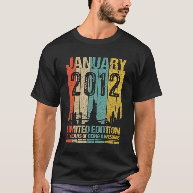 Januar 2012 elf Jahre Awesom T-Shirt (Vorderseite)