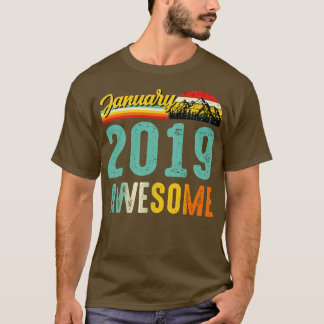 Januar 2019 Geburtstagsgeschenk Shirt Vintag 2. Ja
