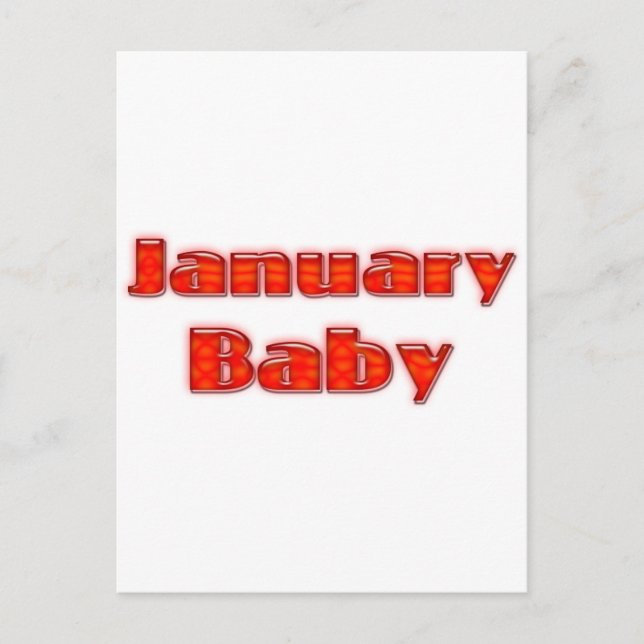 Januar Baby Postkarte (Vorderseite)
