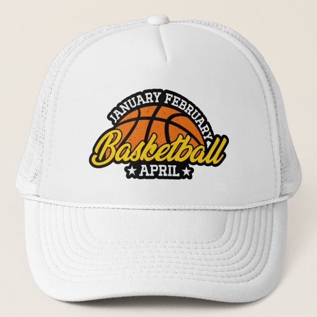 Januar Basketball April Cooler Spieler Truckerkappe (Vorderseite)