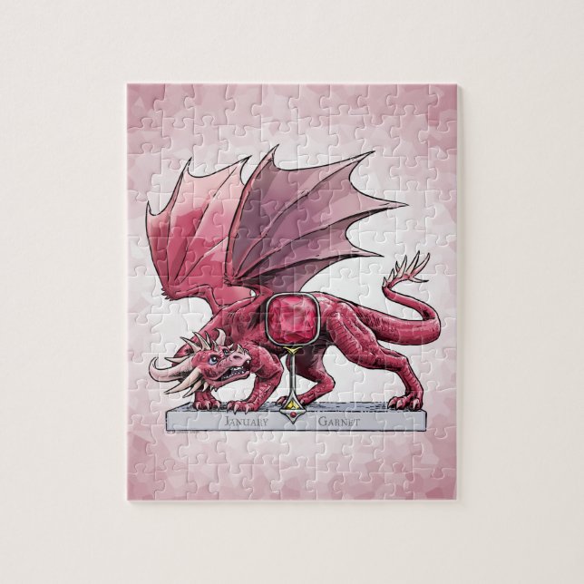 Januar Birthstone Dragon - Garnet Jigsaw Puzzle (Vertikal)