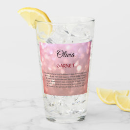 Januar Birthstone Garnet Design Glas