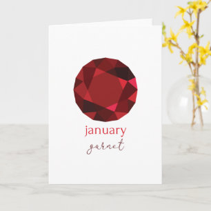 Januar Birthstone Garnet Karte