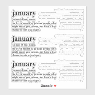 Januar Definition Geburtstag Aufkleber