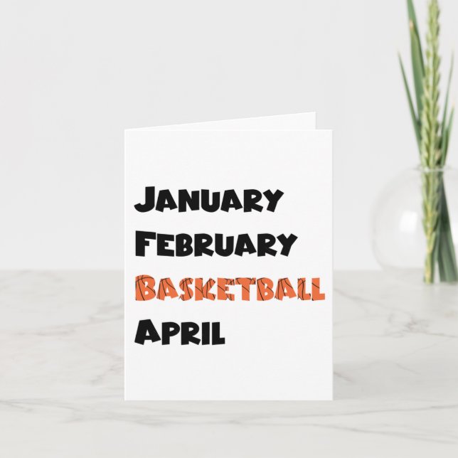 Januar Februar Basketball April Karte (Vorderseite)