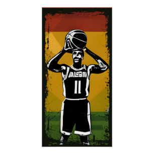 Januar Februar Basketball April Pop Kunst Poster