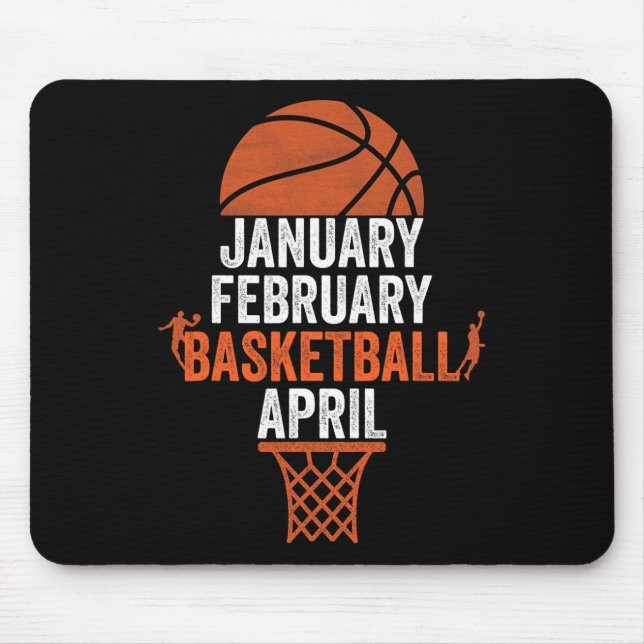 Januar Februar Basketball April Uni März Ba Mousepad (Vorne)