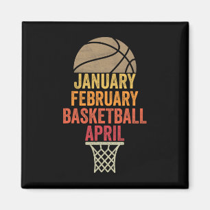 Januar Februar Bysketbyll April Fun Retro Appare Magnet