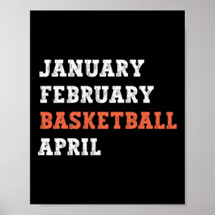 Januar Februar Bysketbyll April Spaß Vintage Retr Poster