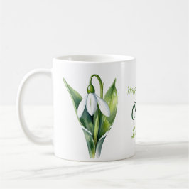 Januar Geburt Blume Geschenke White Snowdrop Blume Kaffeetasse