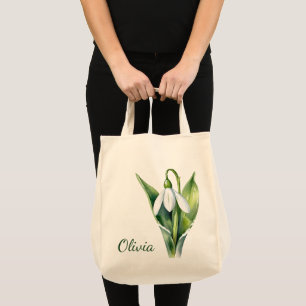 Januar Geburt Blume Geschenke White Snowdrop Blume Tragetasche