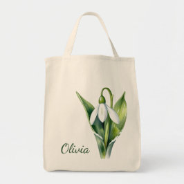 Januar Geburt Blume Geschenke White Snowdrop Blume Tragetasche