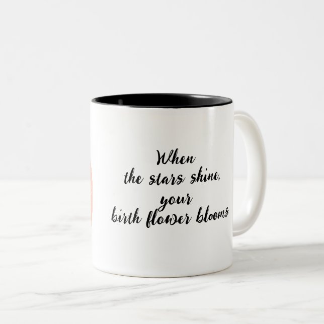 Januar Geburtskarnation und Romantik De Blume Zweifarbige Tasse (VorderseiteRechts)