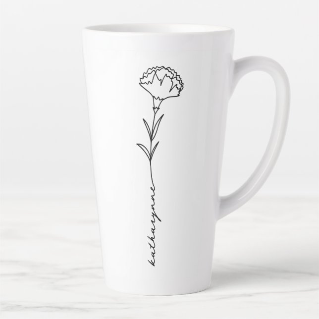 Januar Geburtsmonat Blume Carnation Milchtasse (Rechts)