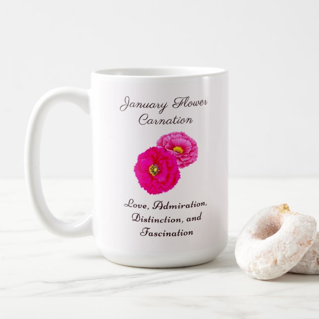 Januar Geburtsmonat Blume Wallfahrtskirche Madonna Kaffeetasse (Mit Donut)
