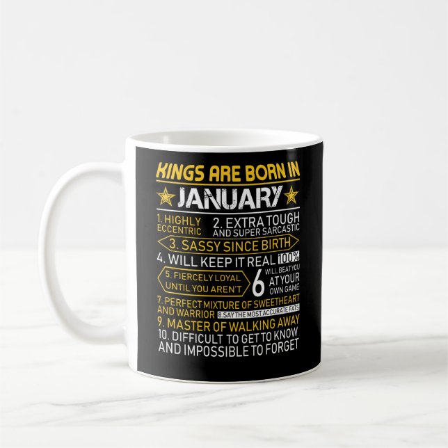 Januar Geburtstag Kaffeetasse (Links)