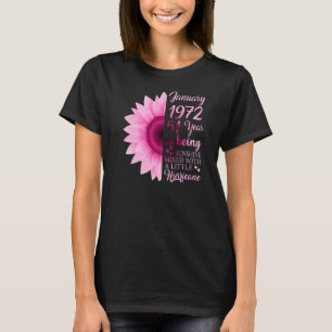 Januar Mädchen 1972 51 Jahre alt 51. Geburtstag T-Shirt