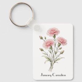 Januar Nelken Blumen Schlüsselanhänger