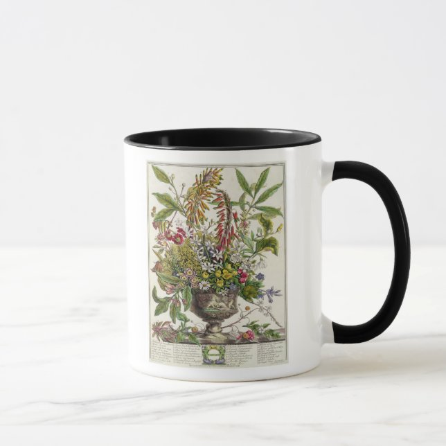 Januar, vom ` zwölf Monate Blumen Tasse (Rechts)